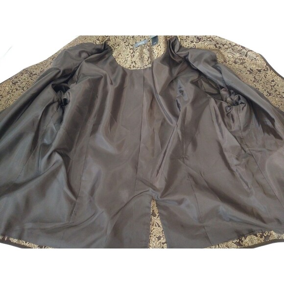 NWT Liz Claiborne Jacquard Blazer Jacket Overcoat Sz 22 Paisley Classic Whimsy - Picture 12 of 15